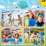 Reusable Water Balls Splash & Fun Set - Set Complet cu 52 de Bile Colorate din Bumbac Reutilizabile, Perfect pentru Joaca de Vară în Apă, Piscină sau Curte