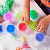 Dinosaur Slime Kit pentru Băieți și Fetițe – 12 Slime-uri Colorate, Dinozauri Fosforescenți, Pudră cu Sclipici și Accesorii Diverse, Cadoul Ideal