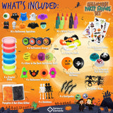 Halloween Party Favors Set - Cutie Completă cu Slime Colorat, Squishies de Halloween, Bile Fosforescente și Tatuaje Temporare și Accesorii Diverse