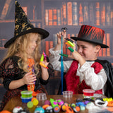 Halloween Party Favors Set - Cutie Completă cu Slime Colorat, Squishies de Halloween, Bile Fosforescente și Tatuaje Temporare și Accesorii Diverse