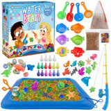 Water Beads Set - Cutie Senzorială Completă cu 40.000 de Mărgele Mici, 50 Mărgele Jumbo, Jucării Senzoriale și Accesorii diverse
