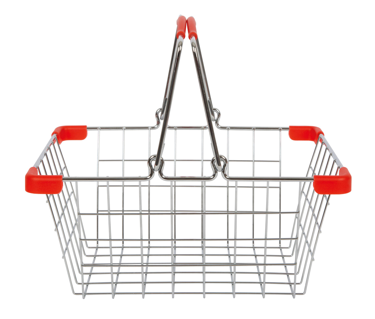 Coș de Cumpărături din Metal – Accesoriu pentru Magazinul de Joacă, Include Miniaturi de Produse și Alimente, Robust și Autentic