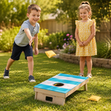Joc Cornhole și Sling Puck "Active" – Joc 2-în-1 din Lemn cu Tablă Dublă Față, Accesorii Incluse, Potrivit pentru Toate Vârstele