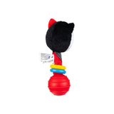 Zornăitoare pentru Mânuță Pisică "Sensory" – Inele Mobile Colorate, Cap Balansoar, Mâner Texturat Antiderapant, Culori Contrastante, 0+