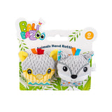 Zornăitoare pentru Încheietură Koala și Raton – Set 2 Brățări Moi cu Prindere Velcro, Etichete Texturate și Materiale Variate, pentru Bebeluși 0+