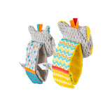 Zornăitoare pentru Încheietură Koala și Raton – Set 2 Brățări Moi cu Prindere Velcro, Etichete Texturate și Materiale Variate, pentru Bebeluși 0+